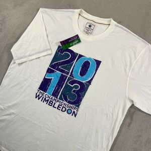 Wimbledon 2013 The Championships at Wimbledon White T-Shirt Men XL Authentic NWT